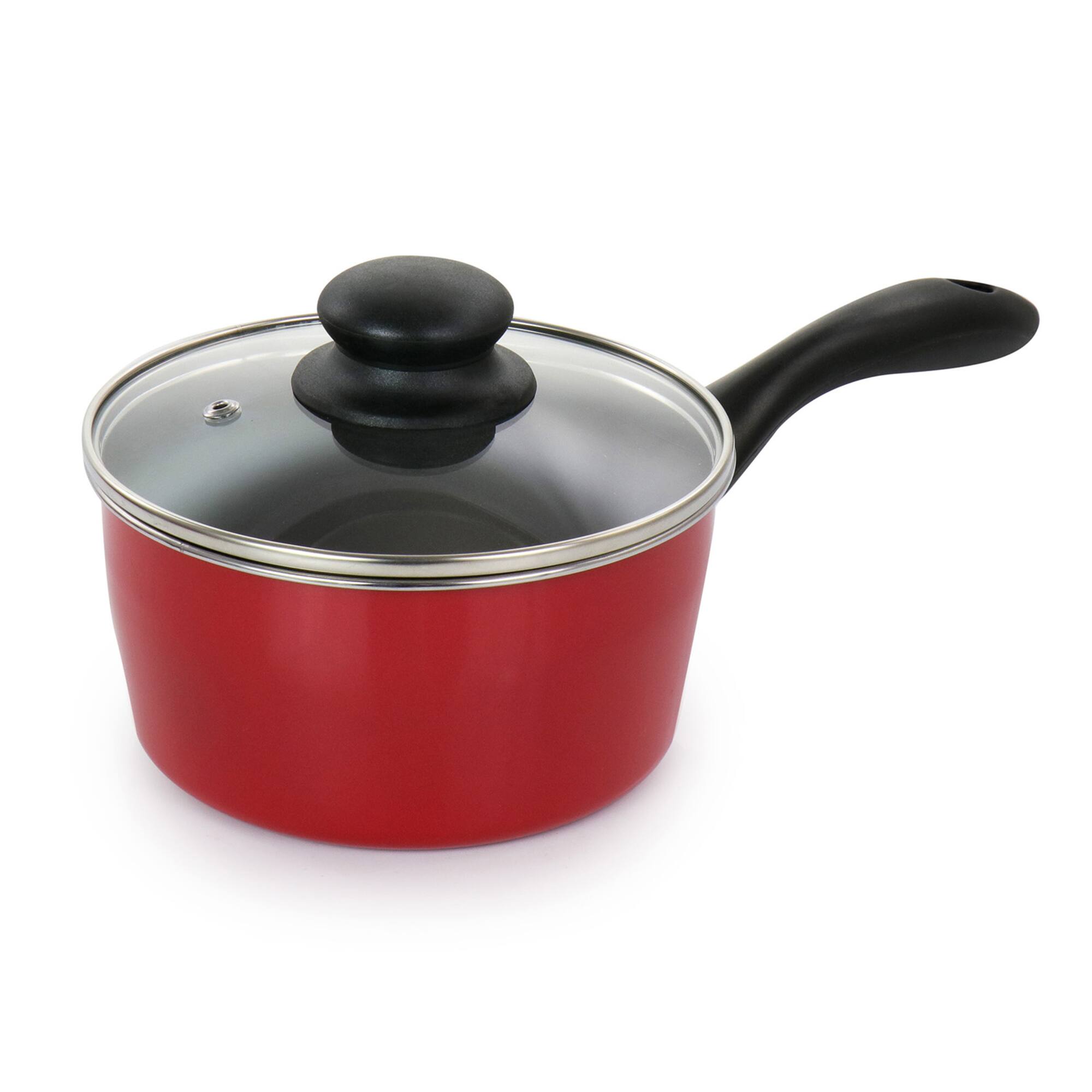 Gibson Home® Armada 7-Piece Red Nonstick Carbon Steel Cookware Set